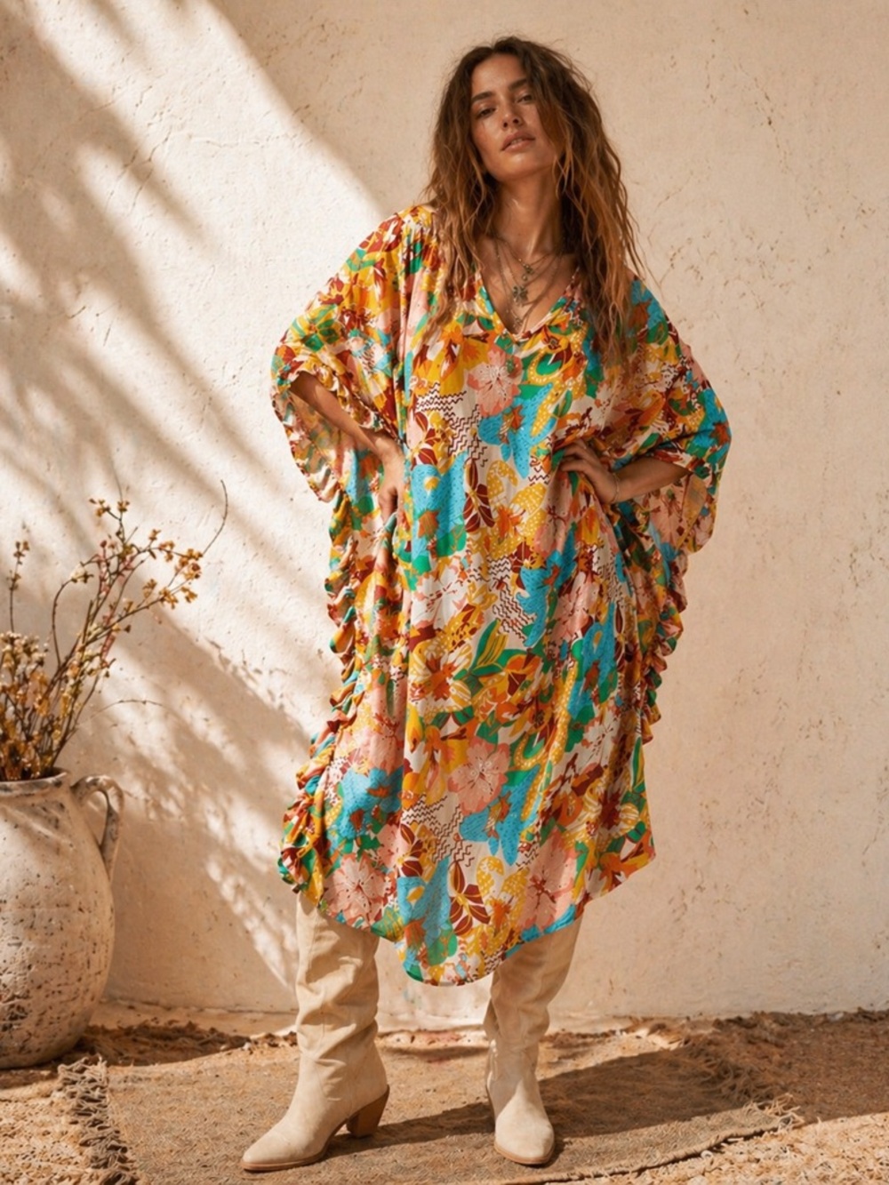 #121 FIRM 🌸New! Easel Stunning Tropical Printed Dress